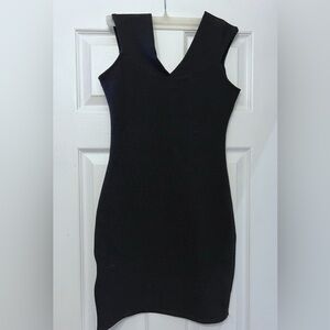 Mango black form fitting dress (size 4, brand new)